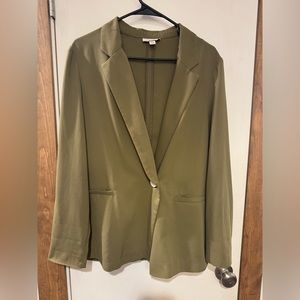 TOPSHOP lightweight blazer - olive green - size 10